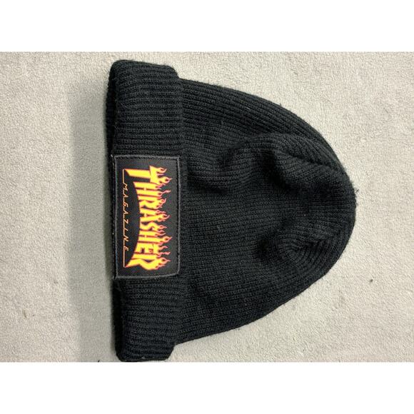 Thrasher Magazine Hat Beanie Knit Patch Cuffed Skateboarding Mens Streetwear - Picture 2 of 4